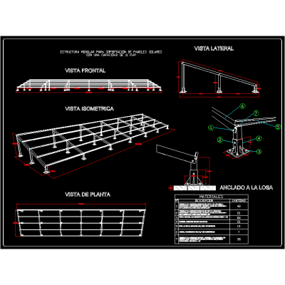 Estructura modular para paneles solares 11 kwp